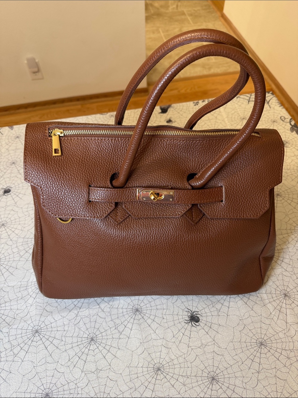 Brown Leather Top-Handle Satchel - Classic Everyday Carry